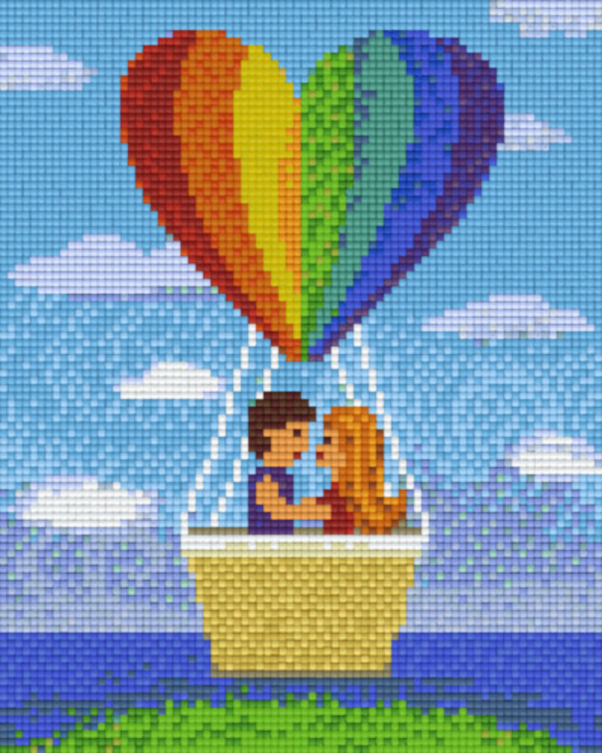 Rainbow Love Balloon Four [4] Baseplatge PixelHobby Mini-mosaic Art Kit image 0